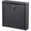 Safco Mailbox w/Lock, Wall-mounted, f/Interoffice, 12"x3"x12", BK SAF4258BL